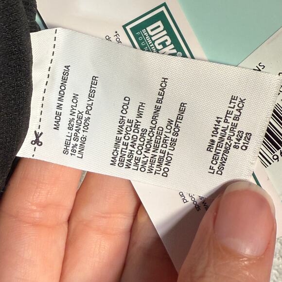 DSG long line scoop neck swim top, Pure Black small - Picture 6 of 6